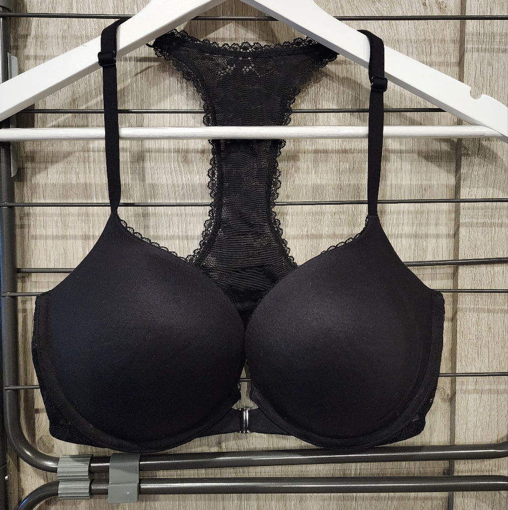 Victoria's Secret Black T-Back Lace Bra